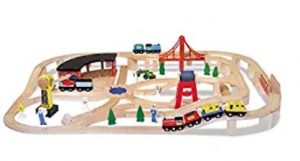  Melissa & Doug Deluxe Wooden Railway Set