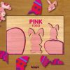 Wood Puzzle Easter Colors HD