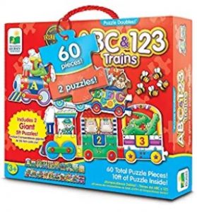 The Learning Journey Puzzle Giant ABC & 123 Train Floor Puzzle