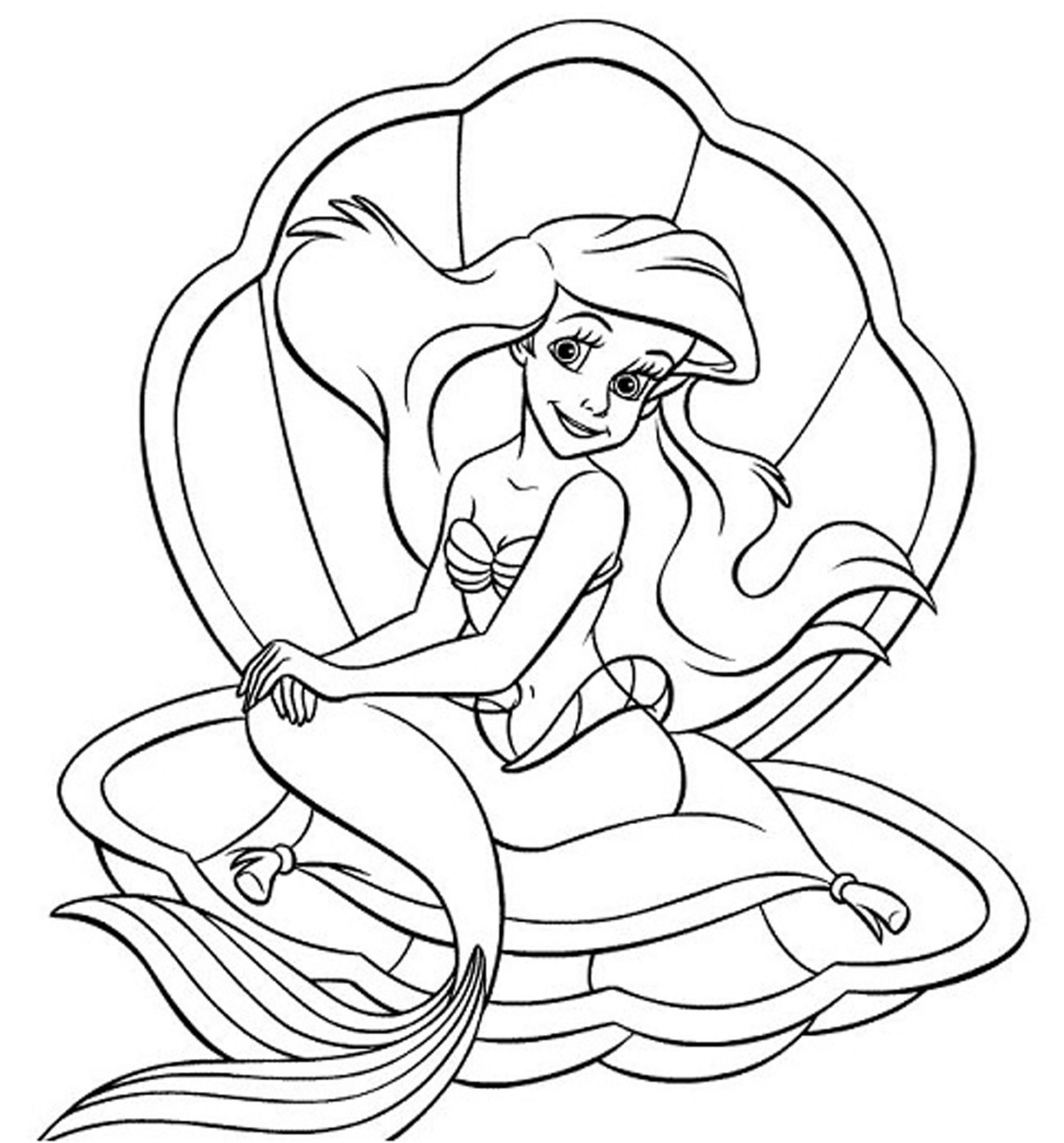 540 Collections Coloring Pages Princess Ariel  Latest