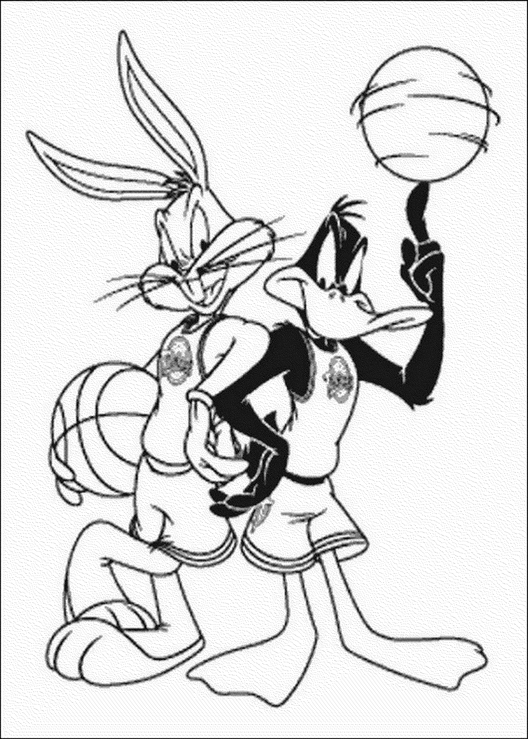 bugs bunny basketball coloring pages