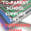 Teacher-To-Parent School Supplies List: 7 Surprising Items