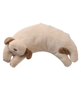 Angel Dear Curved Pillow, Light Brown Puppy