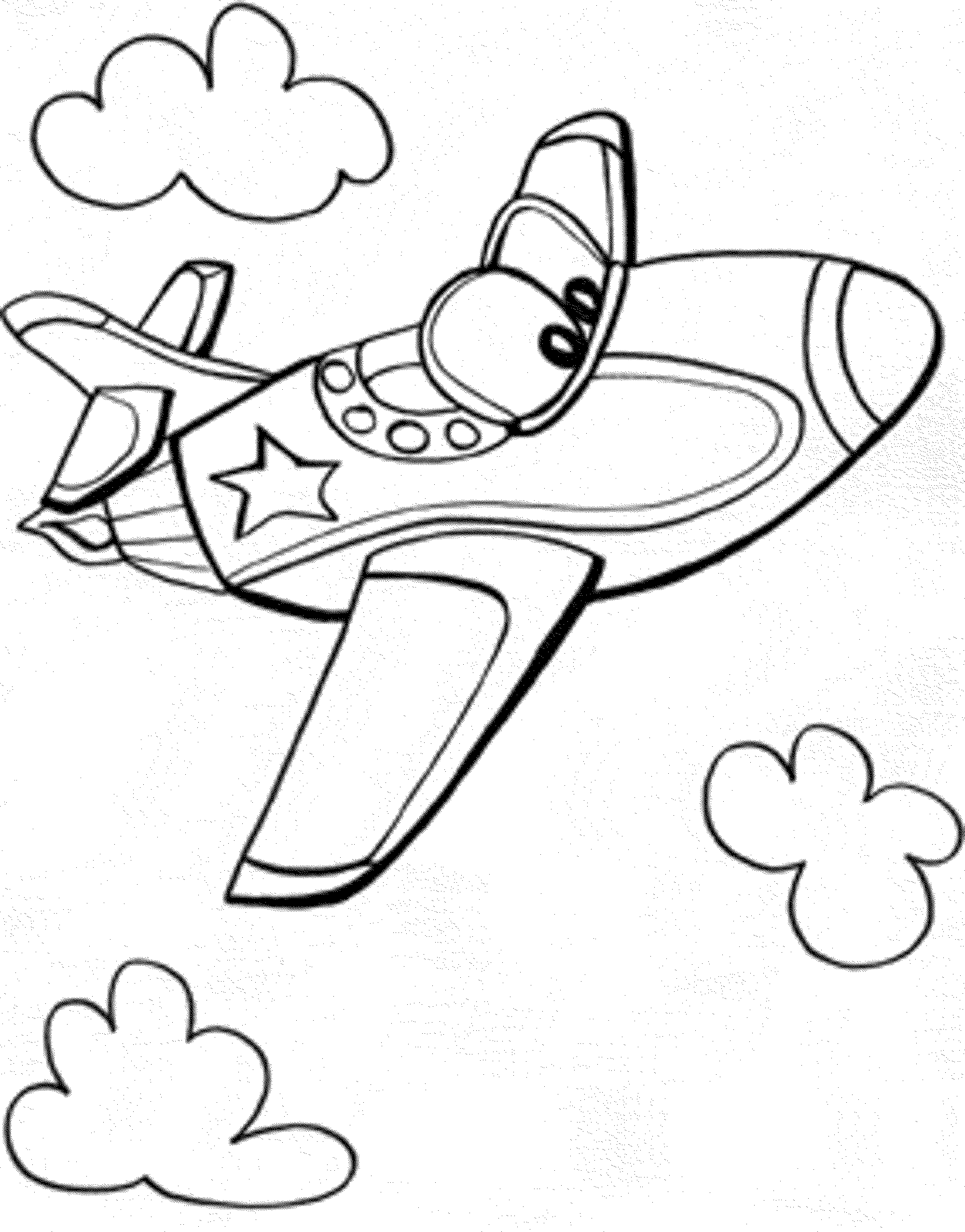 Airplane Coloring Pages For Preschool 1