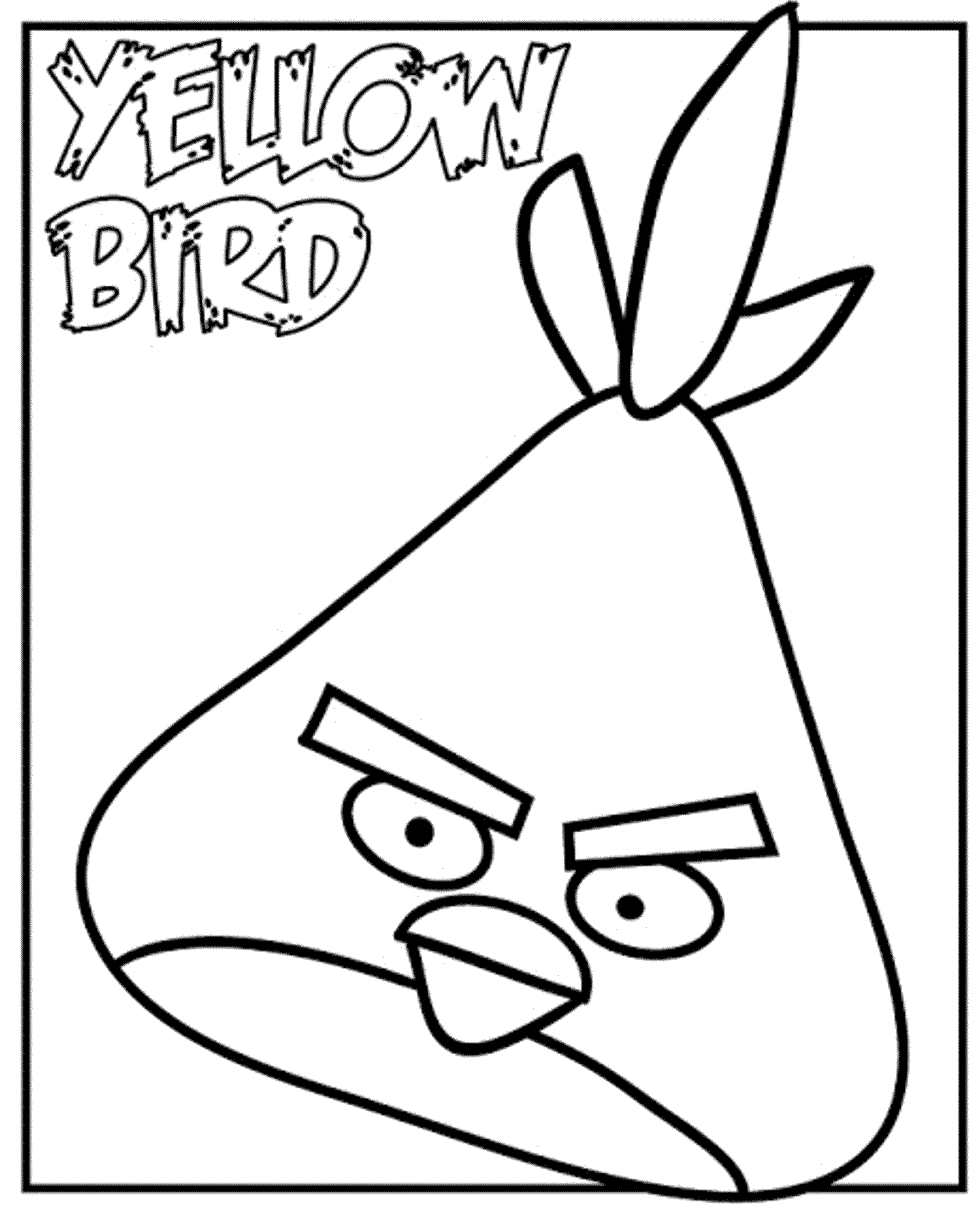 angry birds coloring pages yellow bird