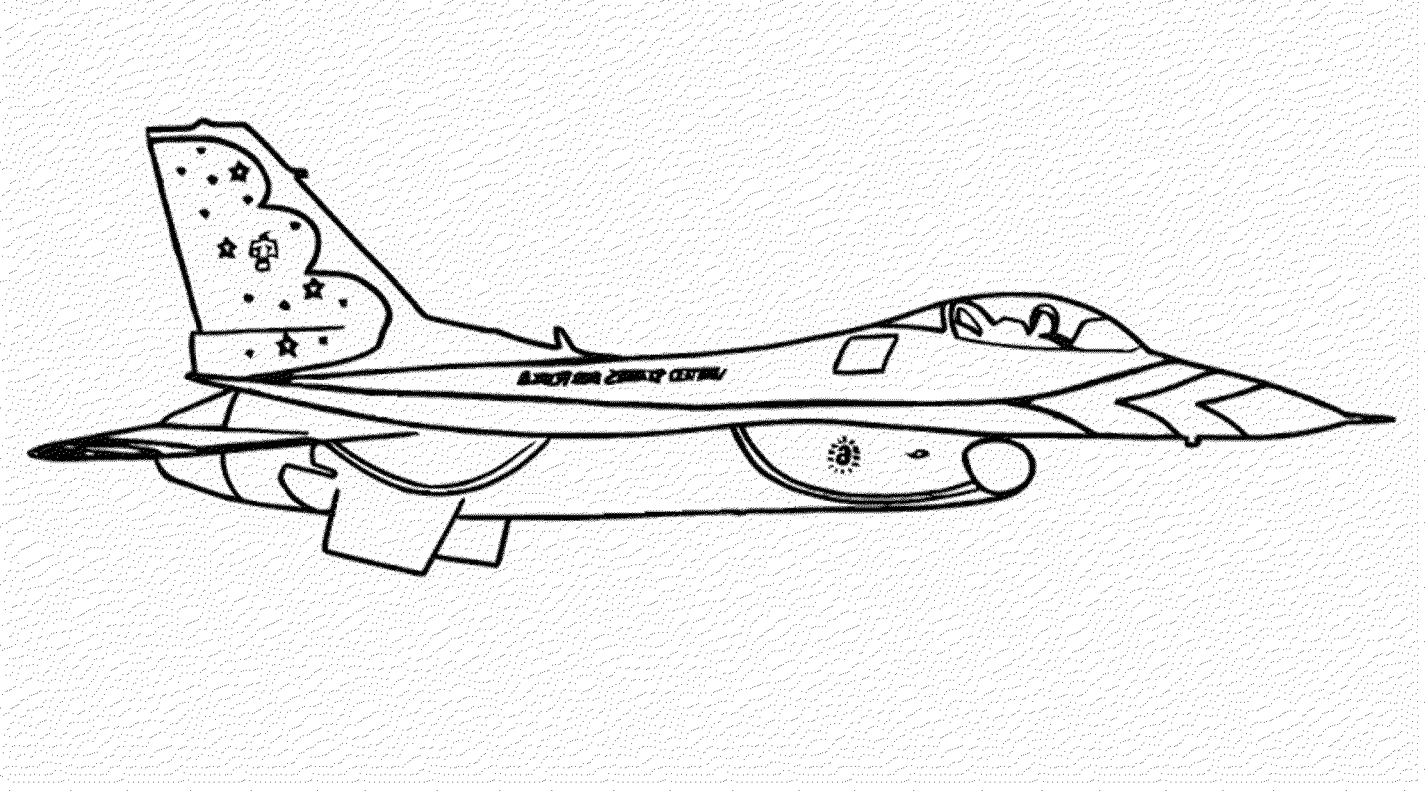 Print Out Kids Coloring Pages Airplane Military 3