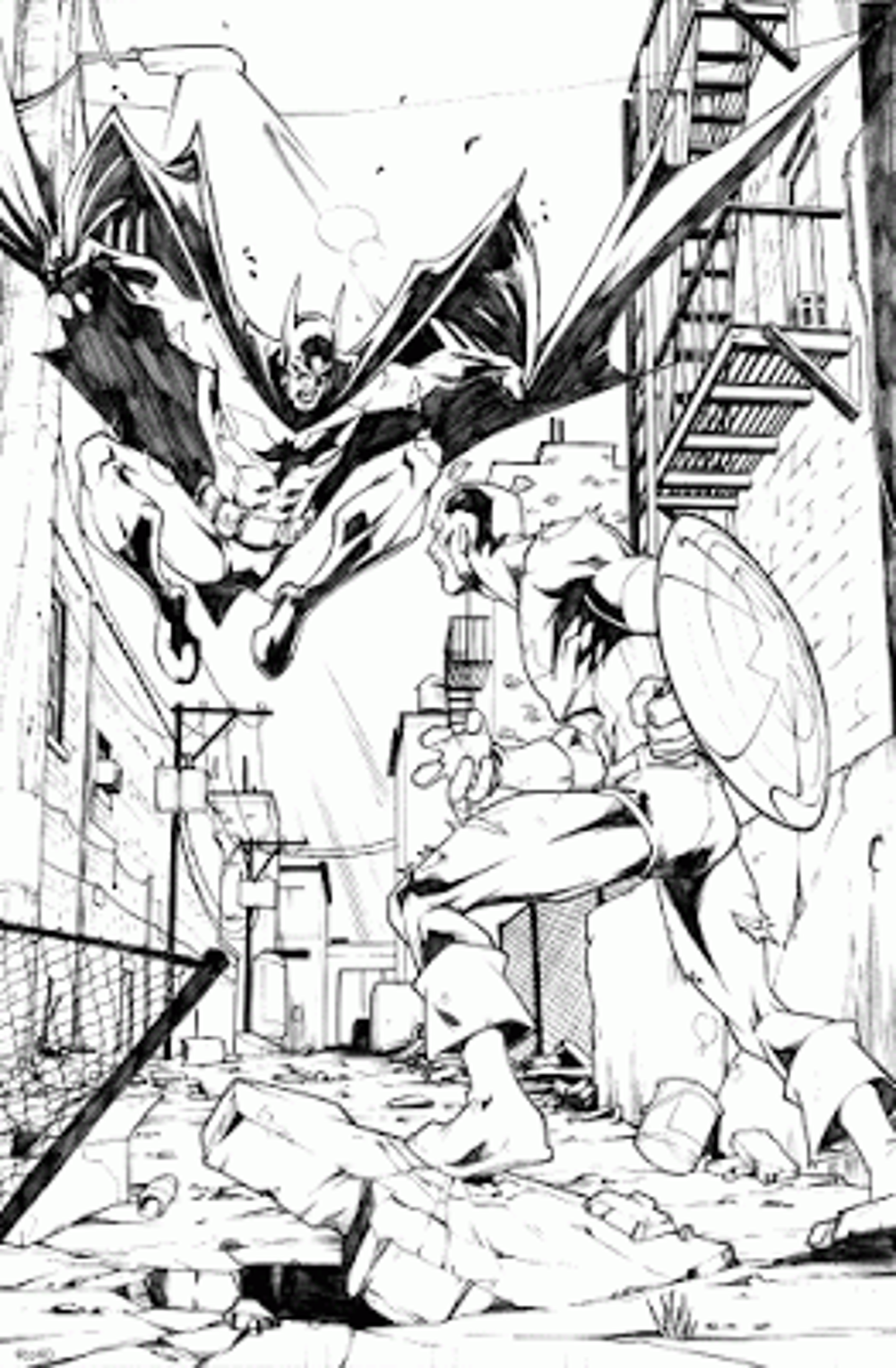 Batman comic coloring pages