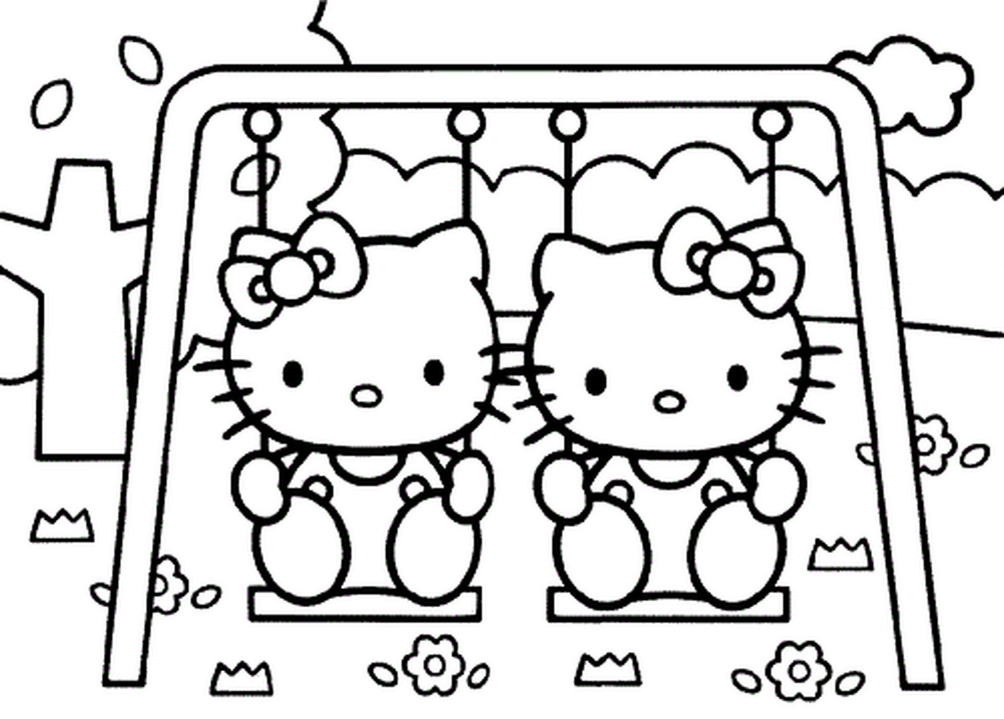 coloring pages for little girls hello kitty     BestAppsForKids.com
