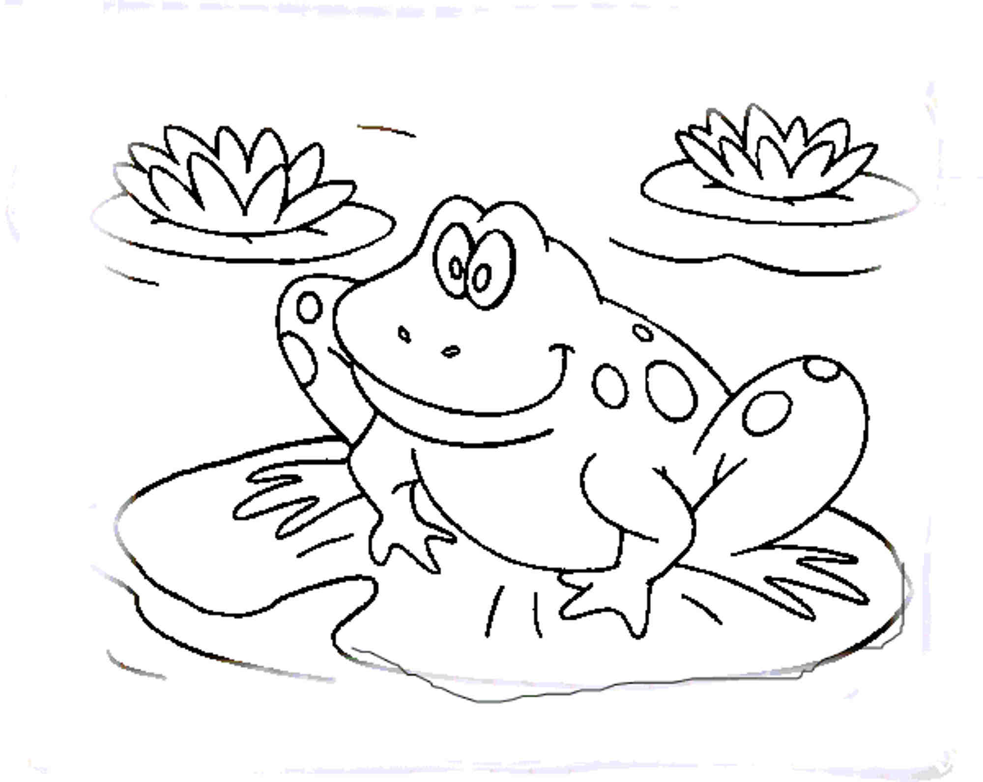 Print & Download - Frog Coloring Pages Theme for Kids
