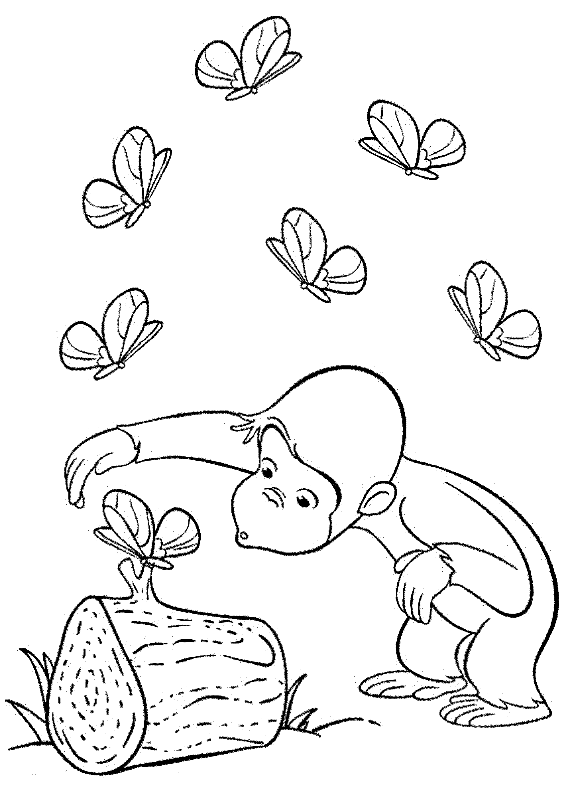 curious-george-with-butterfly-printable-coloring-pages