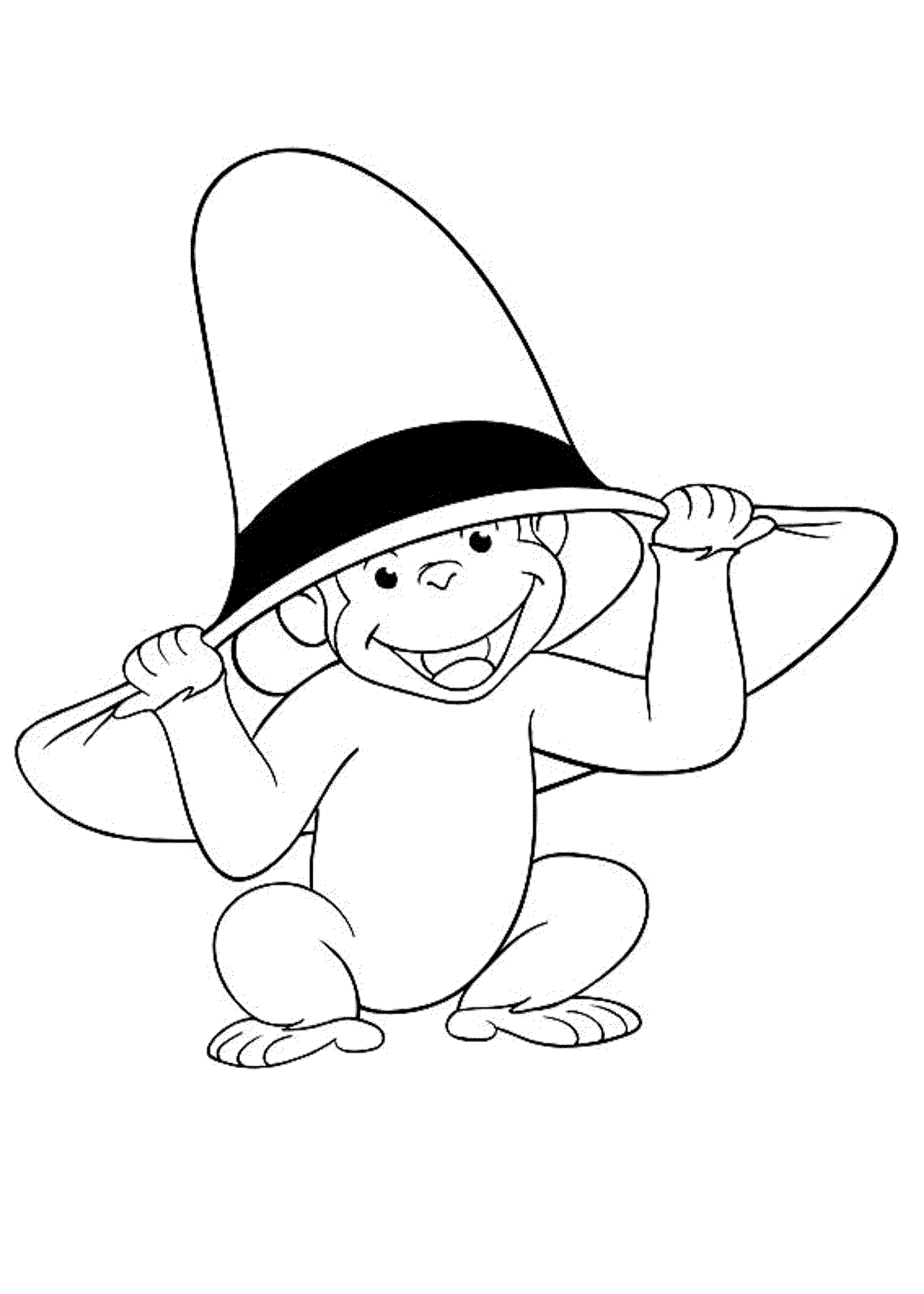curious george worksheets coloring pages