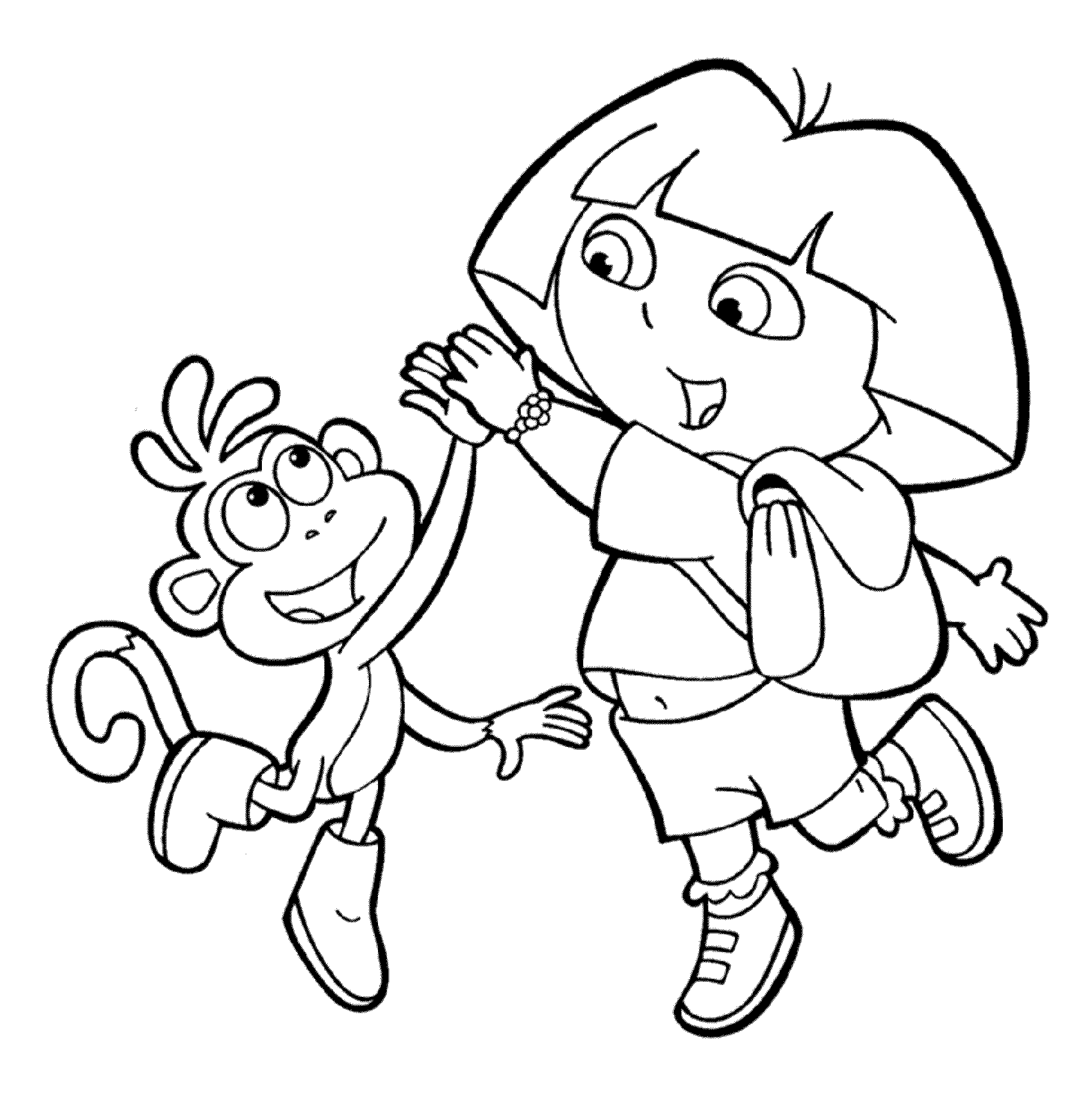 dora and boots coloring pages     BestAppsForKids.com
