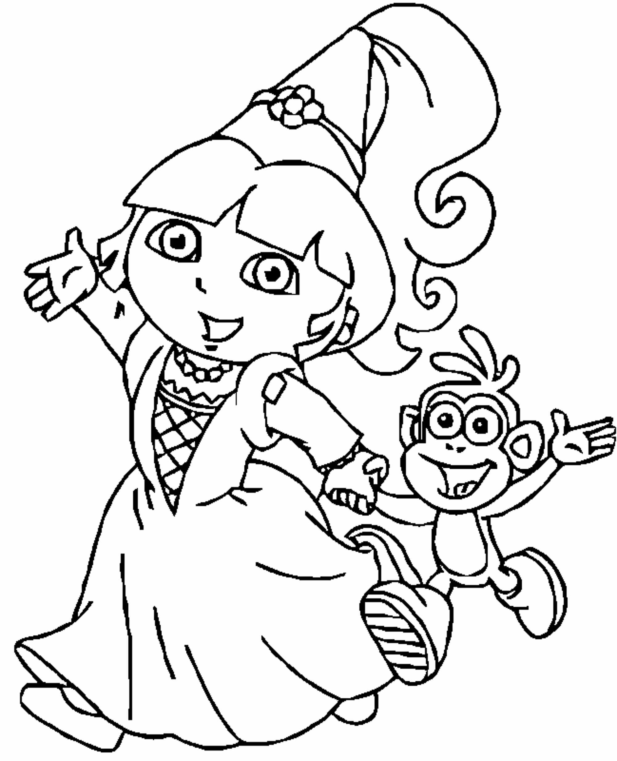 Print & Download - Dora Coloring Pages to Learn New Things