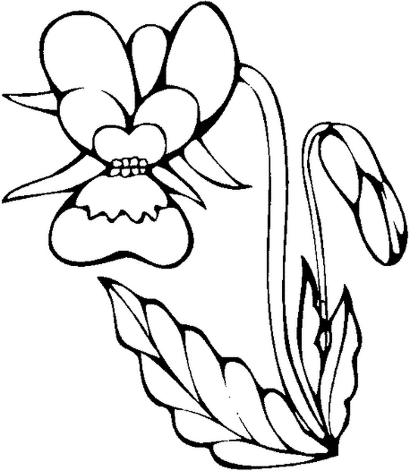 flower-coloring-pages-for-girls-easy | | BestAppsForKids.com