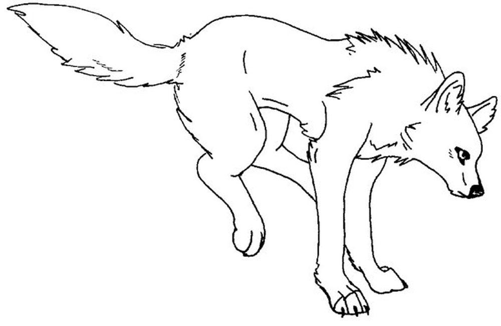 Print & Download - Wolf Coloring Pages Theme