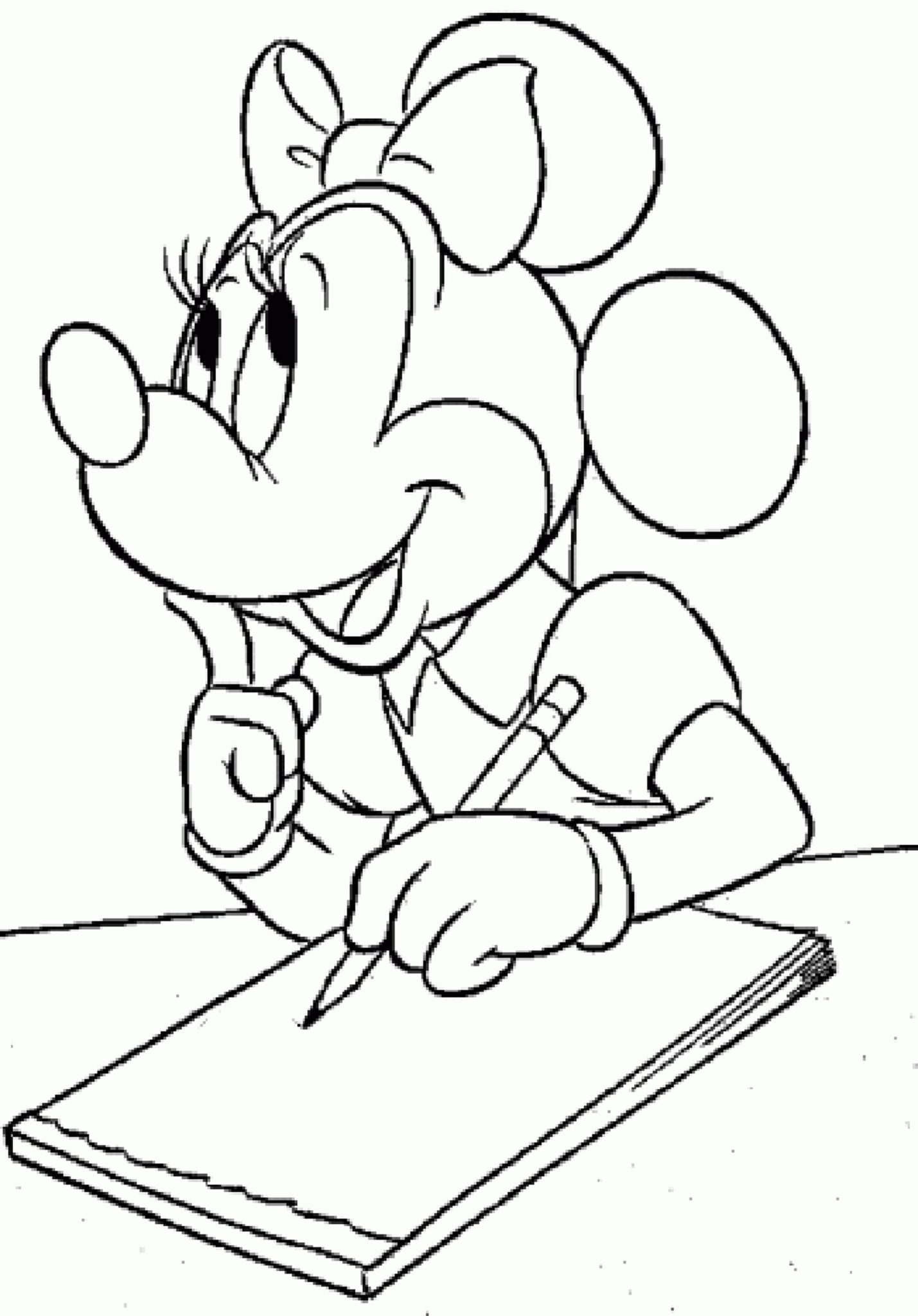 Print Download Free Minnie Mouse Coloring Pages