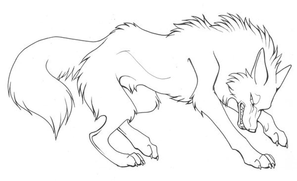 Print & Download - Wolf Coloring Pages Theme