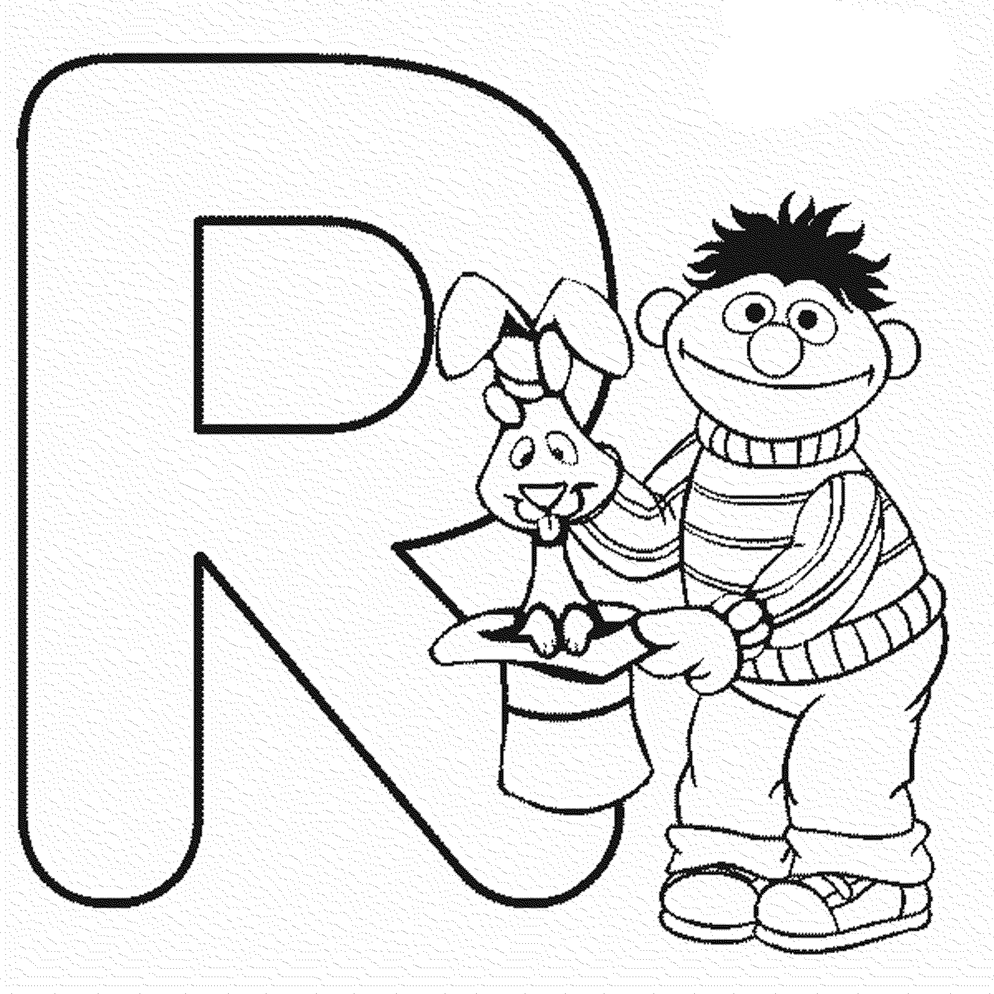 Letter-R-Sesame-Street-coloring-pages-alphabet 