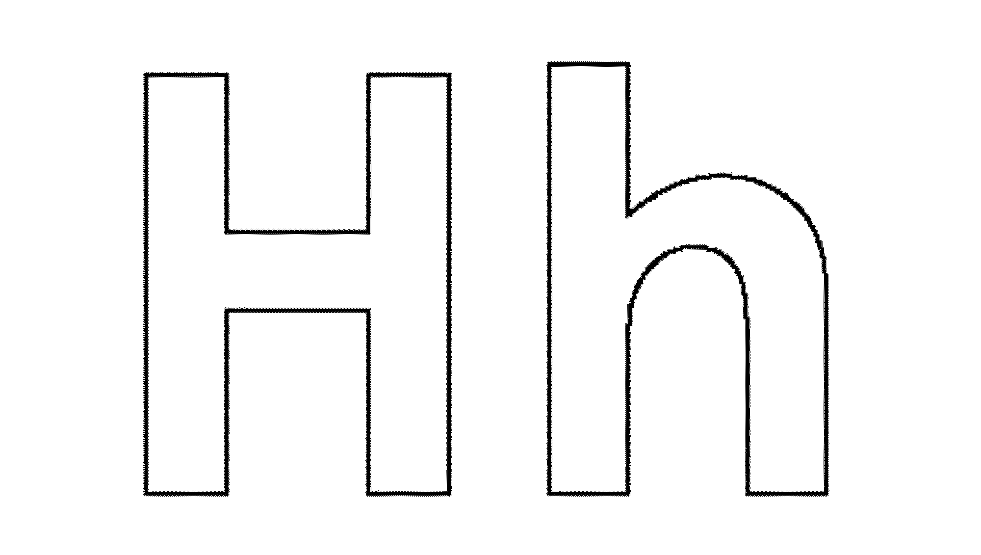 Printable Letter H Outline