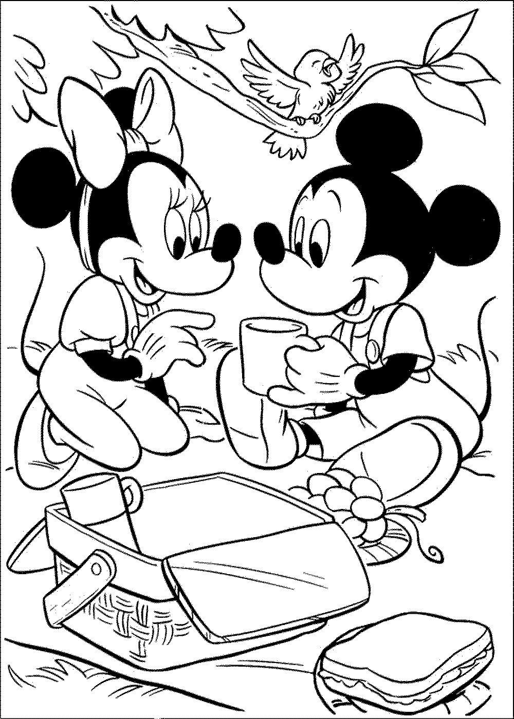 Print Download Free Minnie Mouse Coloring Pages