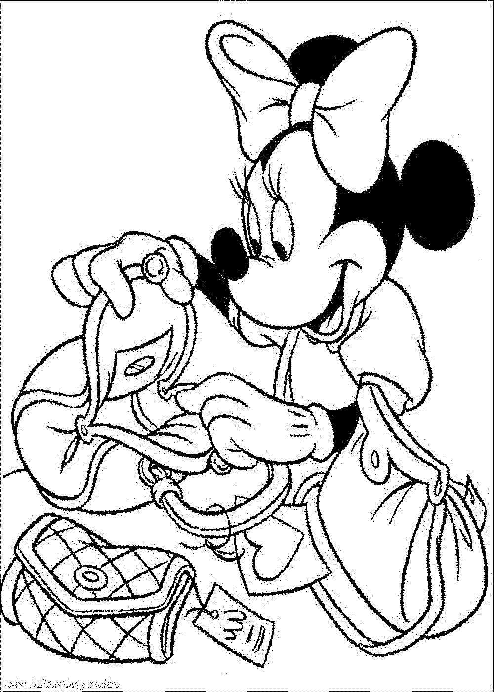 print download free minnie mouse coloring pages