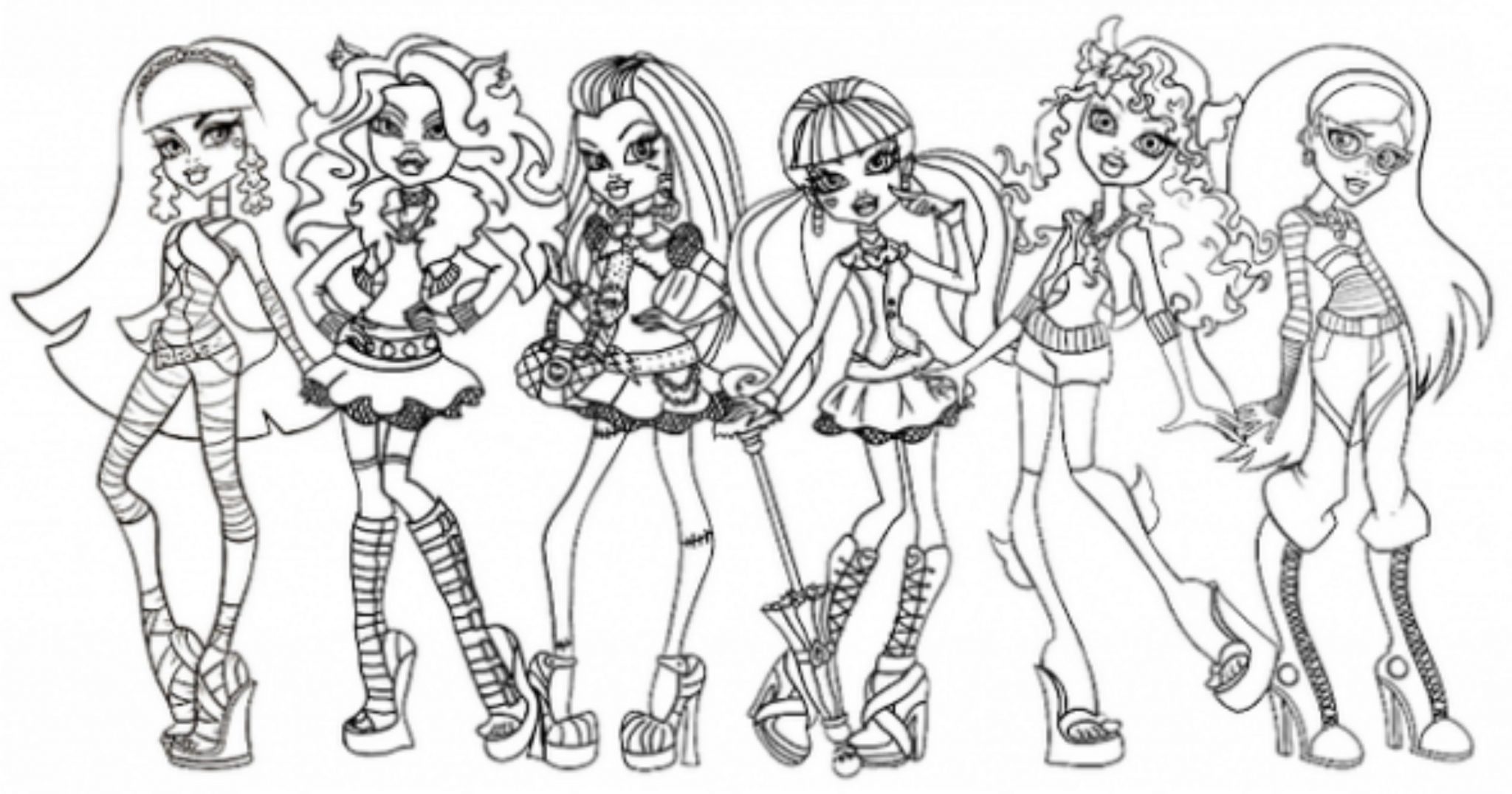 monster high coloring pages all characters     BestAppsForKids.com