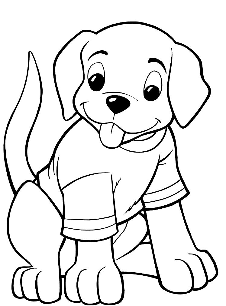 Print & Download - Draw Your Own Puppy Coloring Pages