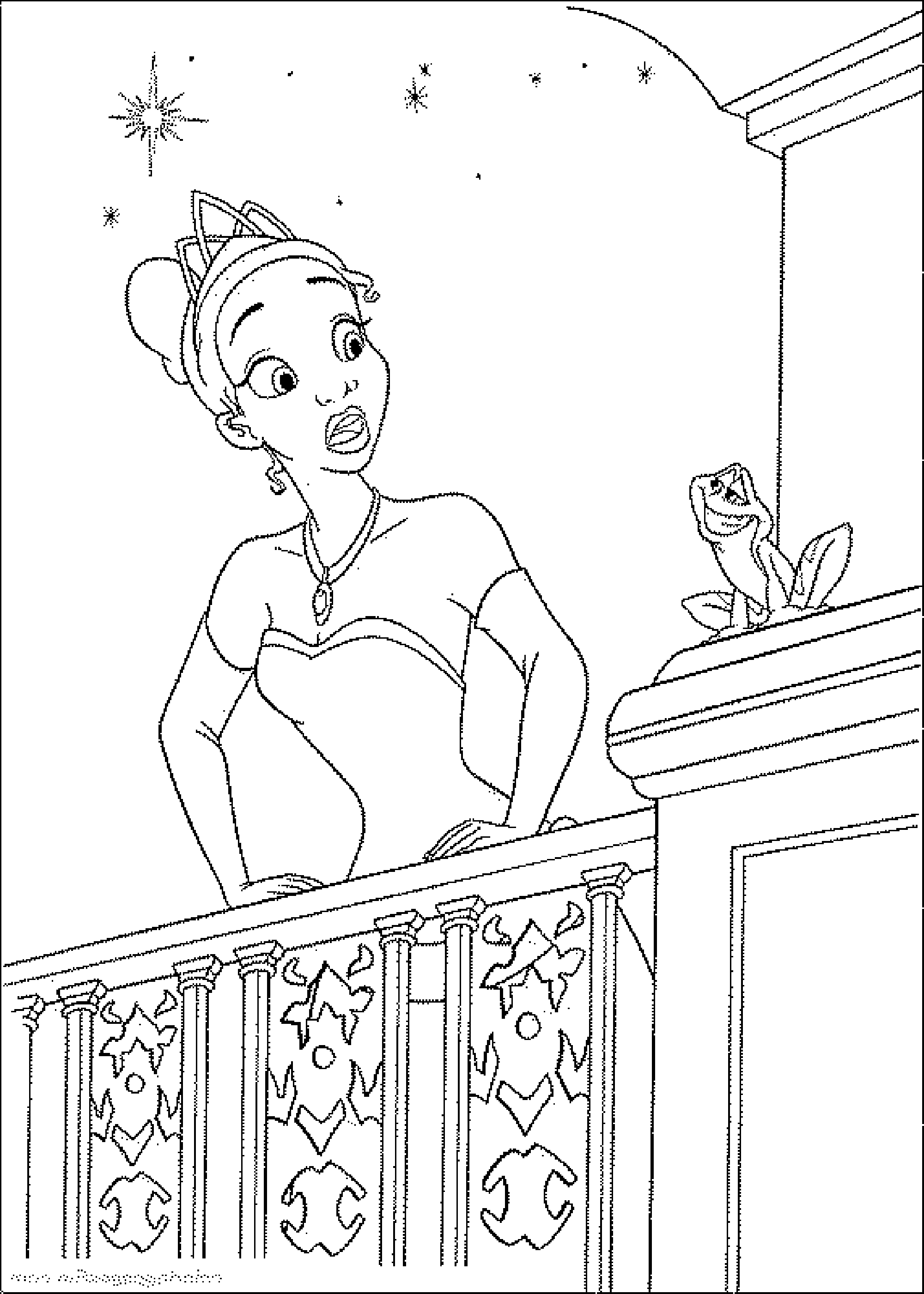 the princess and the frog coloring pages