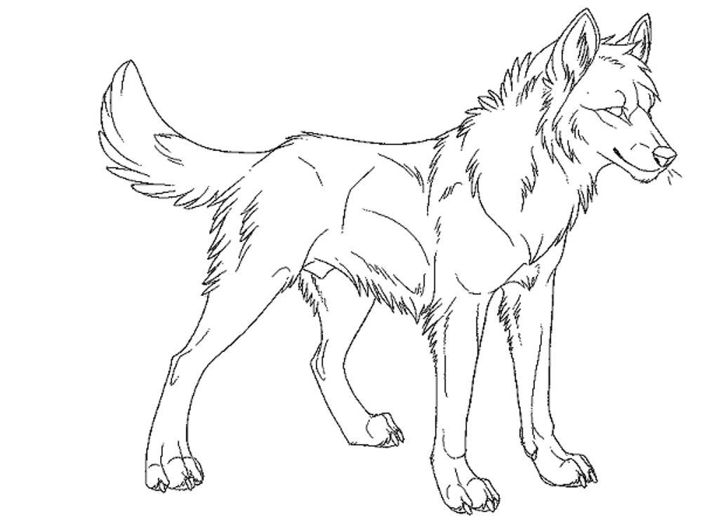 Print & Download - Wolf Coloring Pages Theme