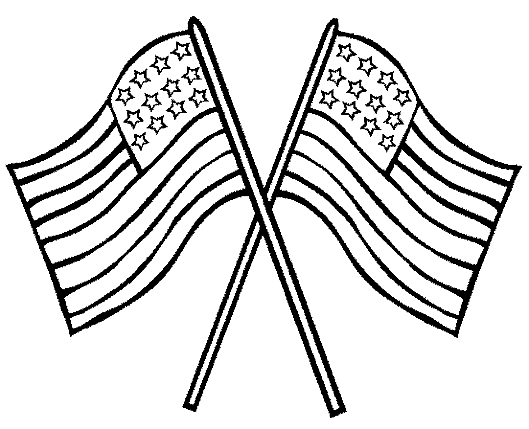 Download American Flag Coloring Page for the Love of the Country