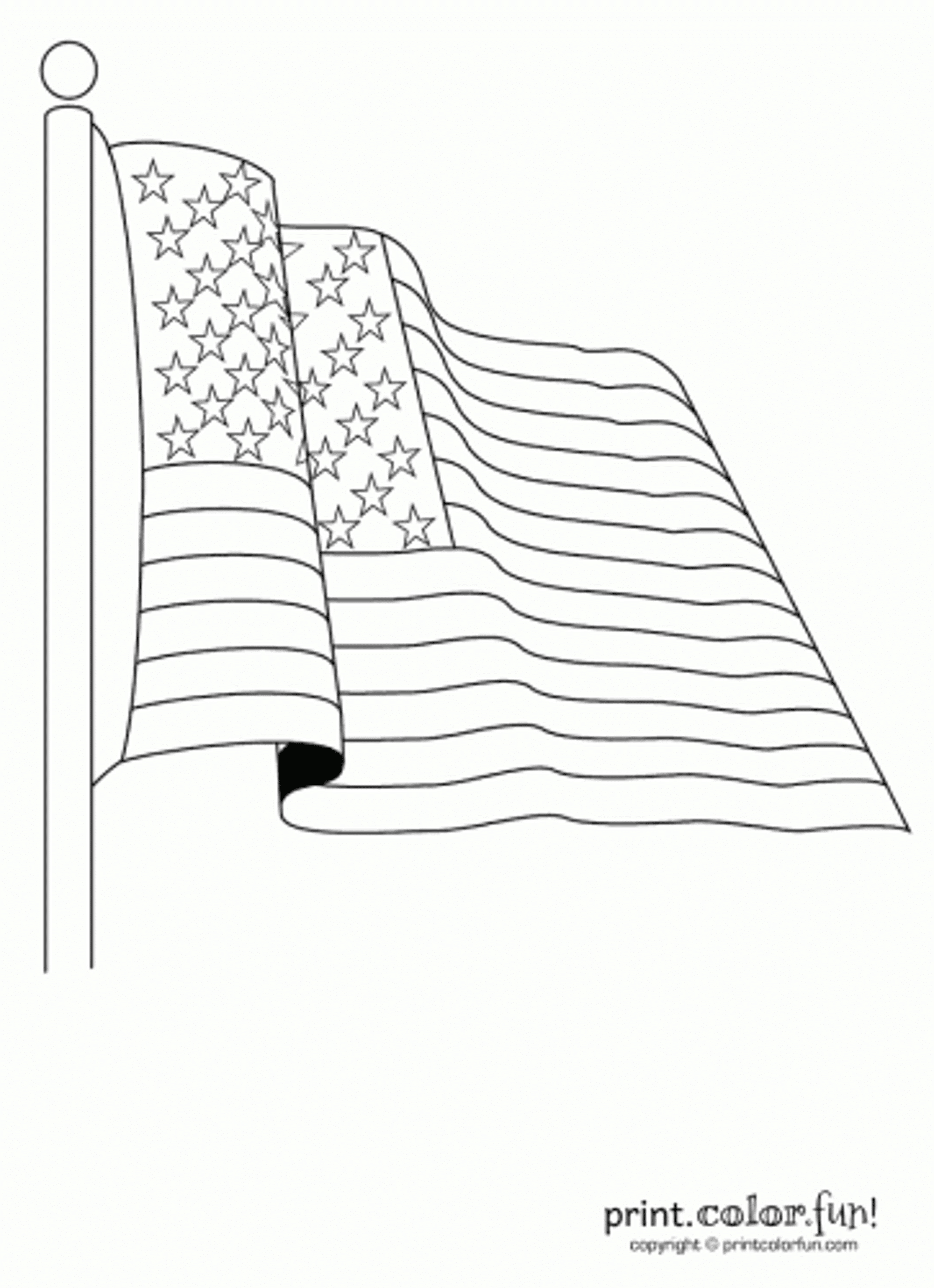 american flag ribbon coloring page