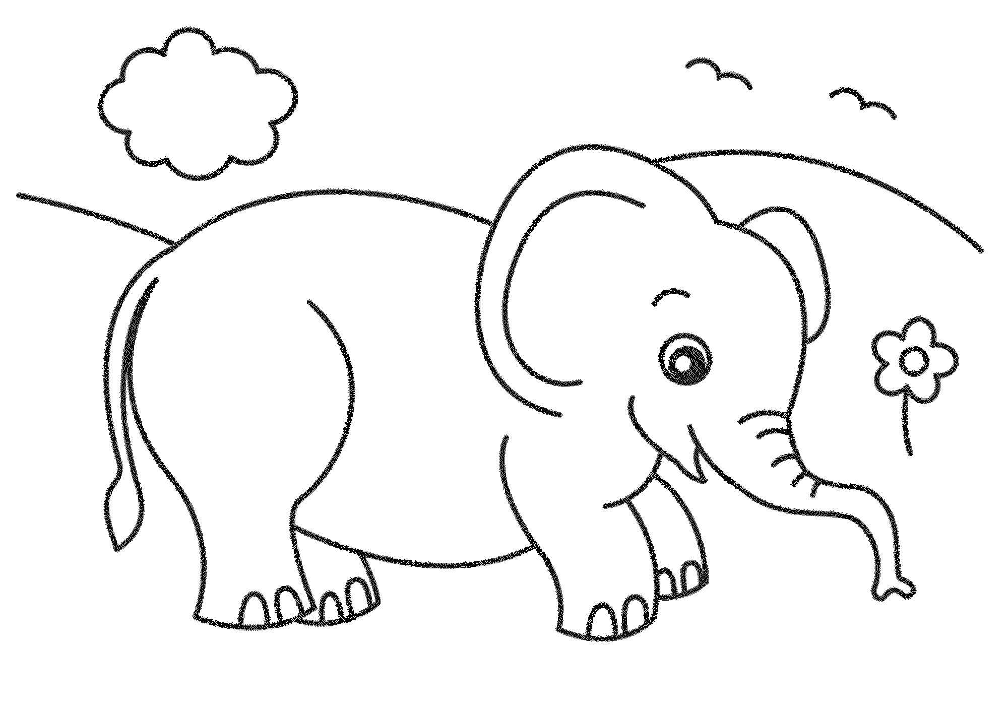 Download Print & Download - Teaching Kids through Elephant Coloring ...