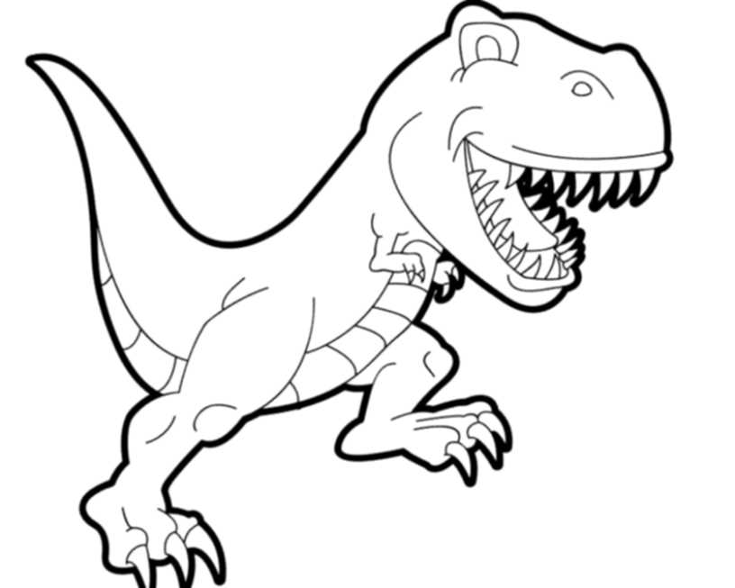 Print & Download - Dinosaur T-Rex Coloring Pages for Kids