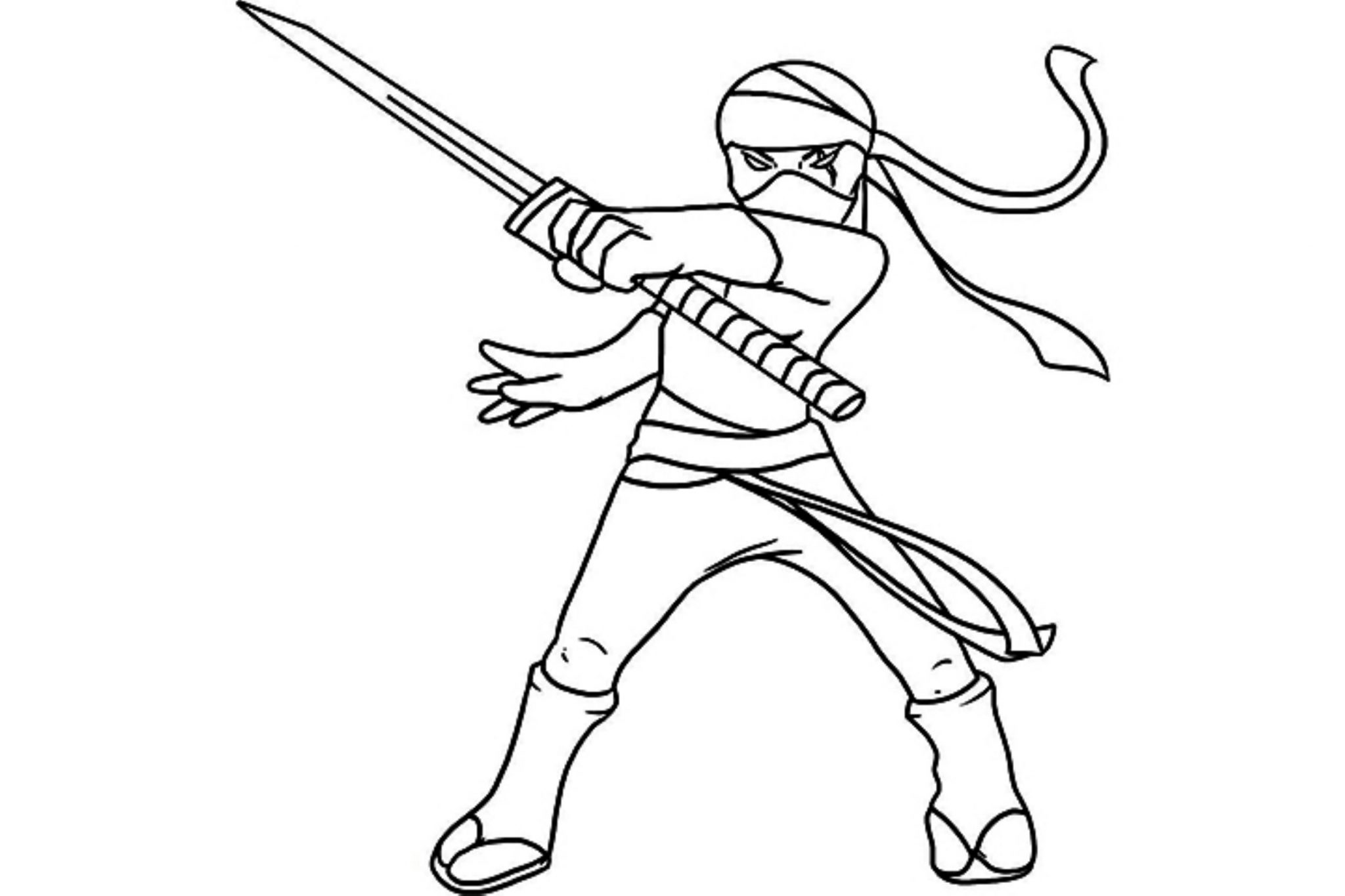 Print & Download - The Attractive Ninja Coloring Pages for Kids Activity
