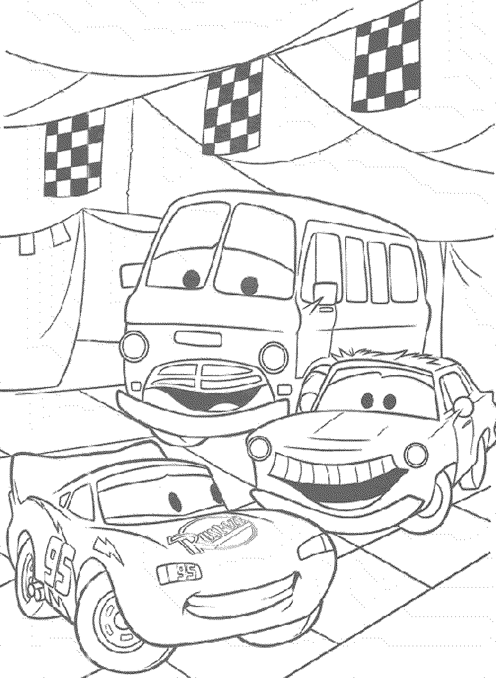 cars the movie coloring pages