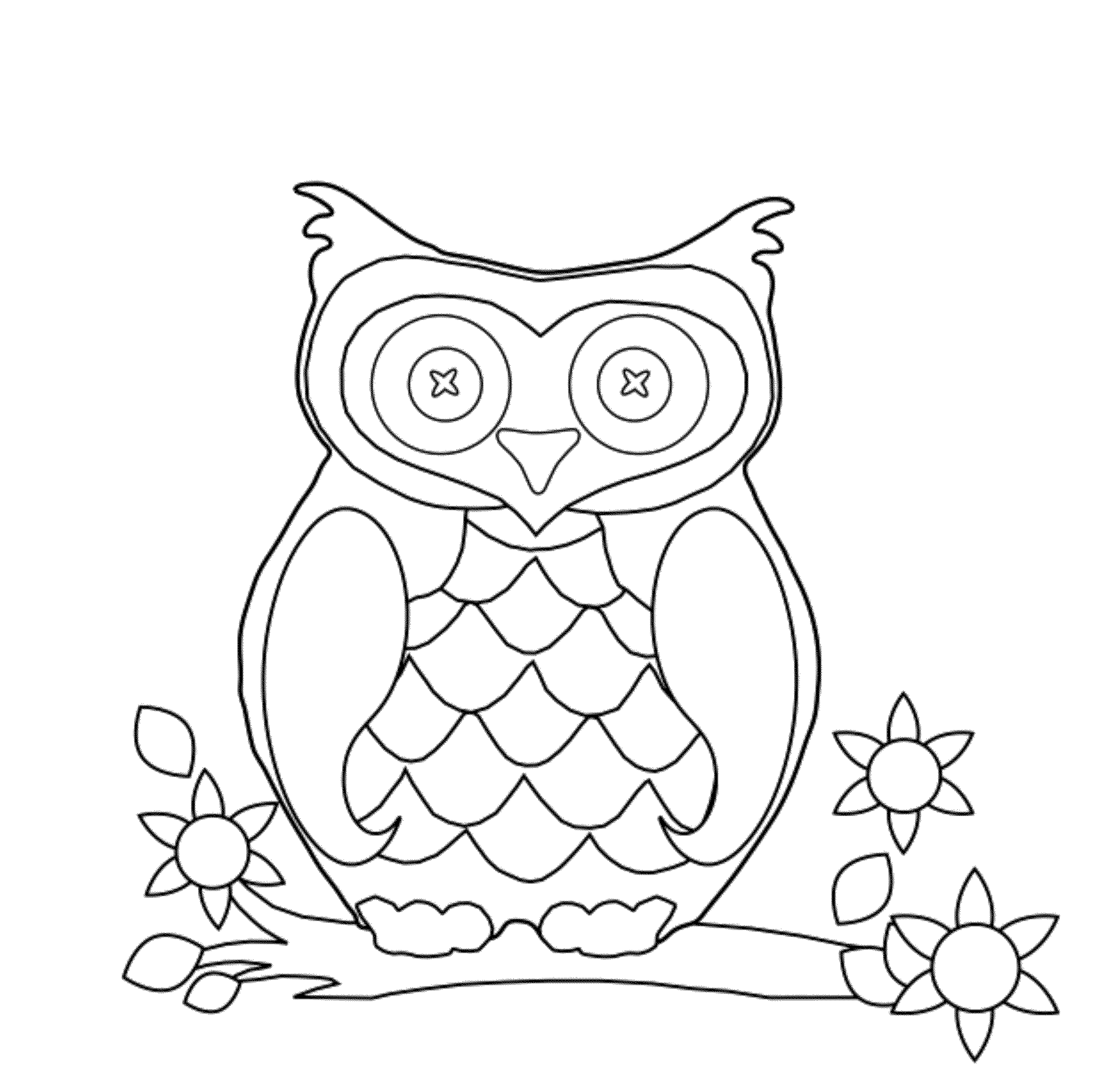 Print Download Owl Coloring Pages for Your Kids