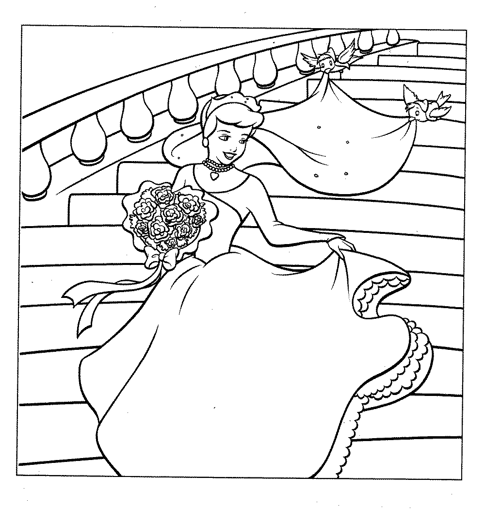 cinderella castle coloring page