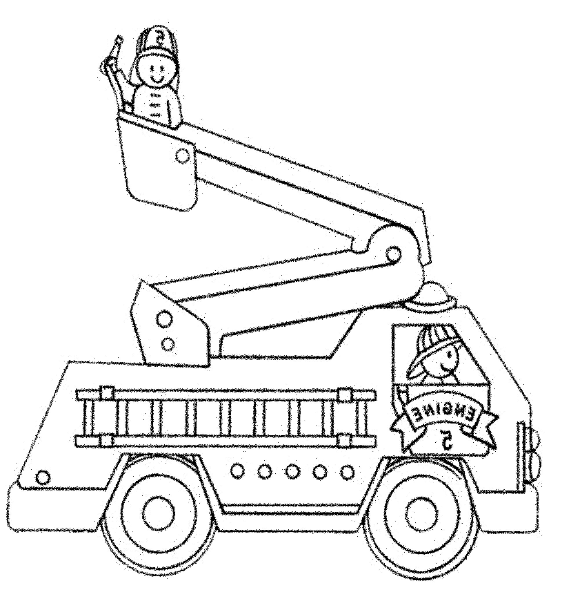 fire truck coloring page 3