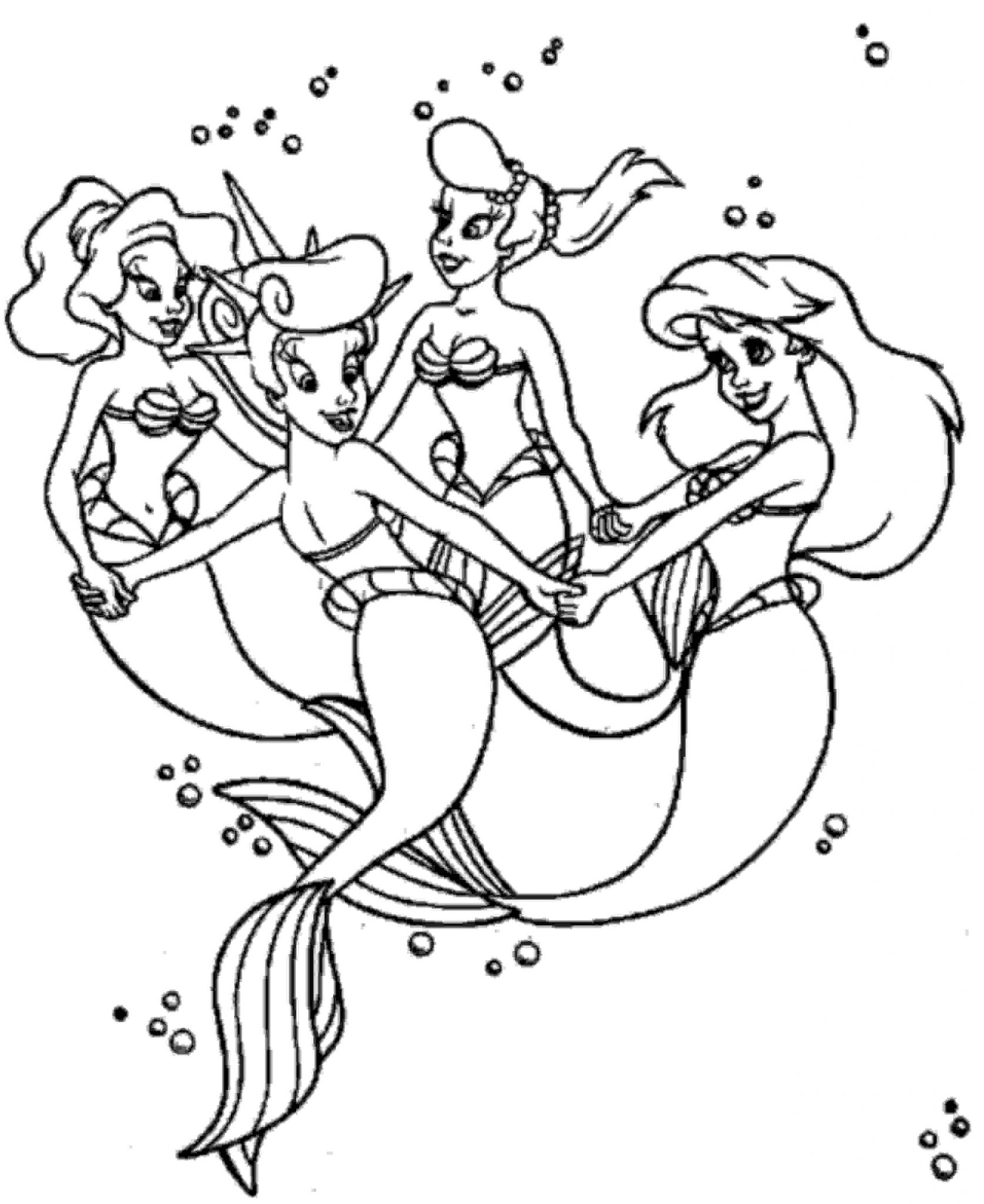 Print & Download - Find the Suitable Little Mermaid Coloring Pages for the Kids