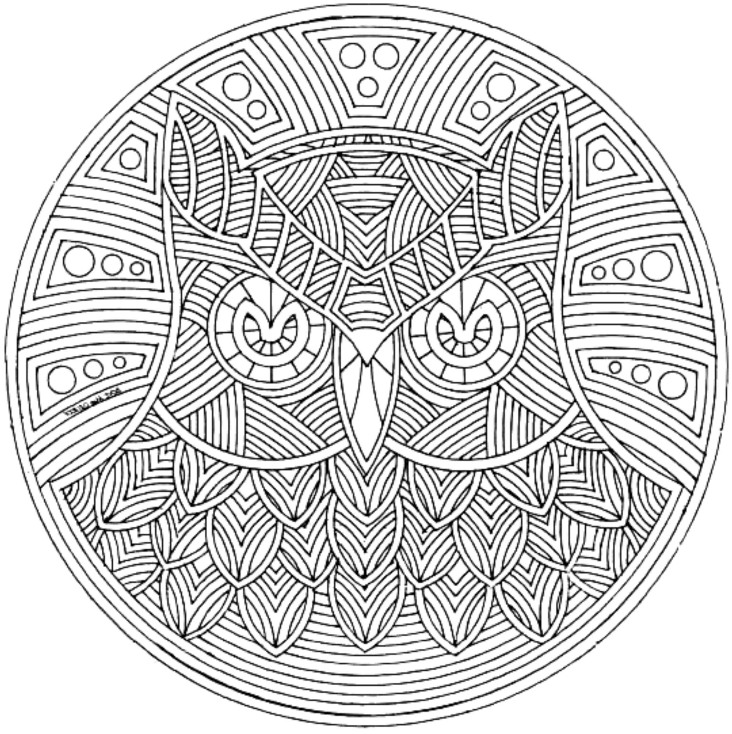 Print Download Complex Coloring Pages for Kids and Adults