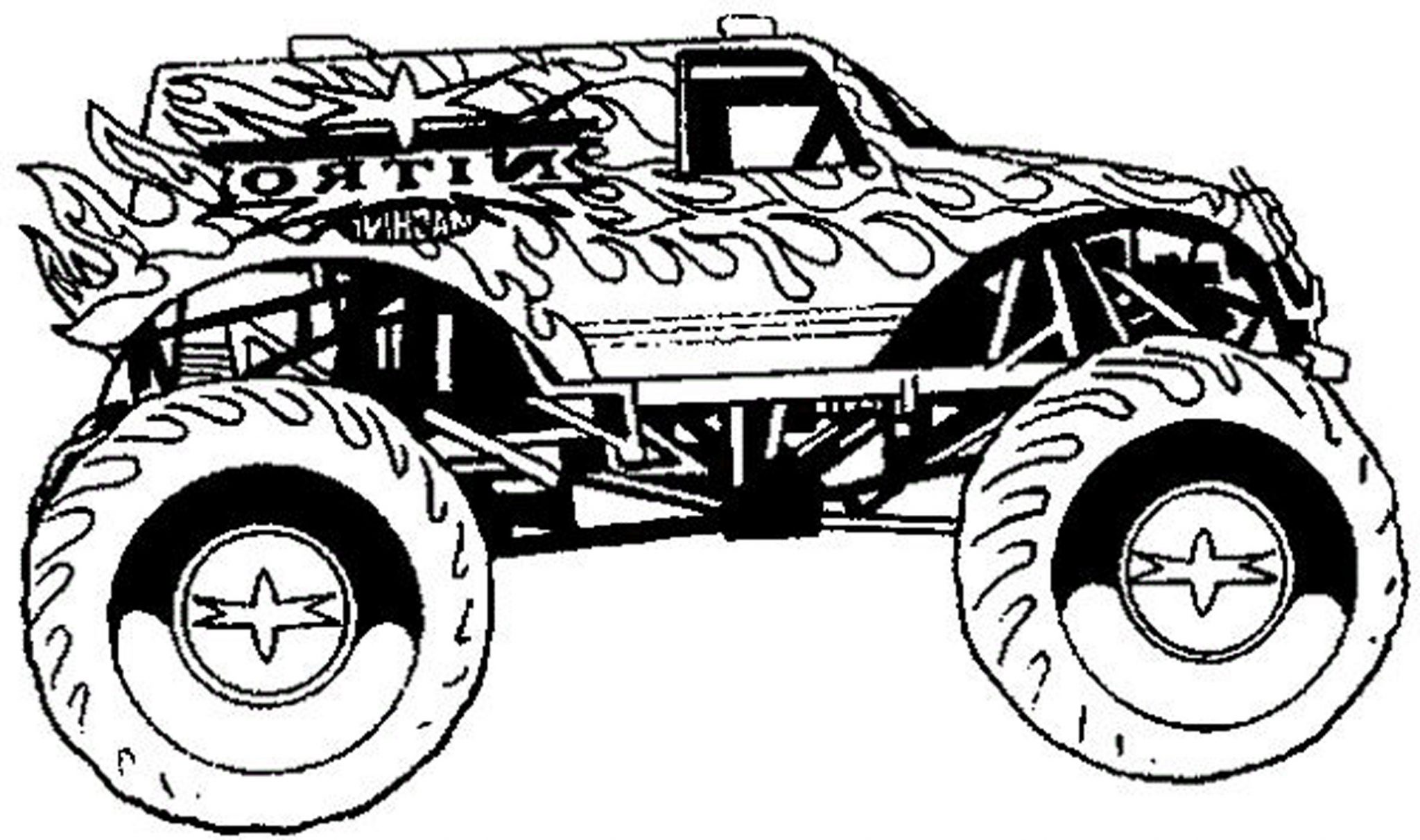 cool coloring pages for boys monster truck     BestAppsForKids.com