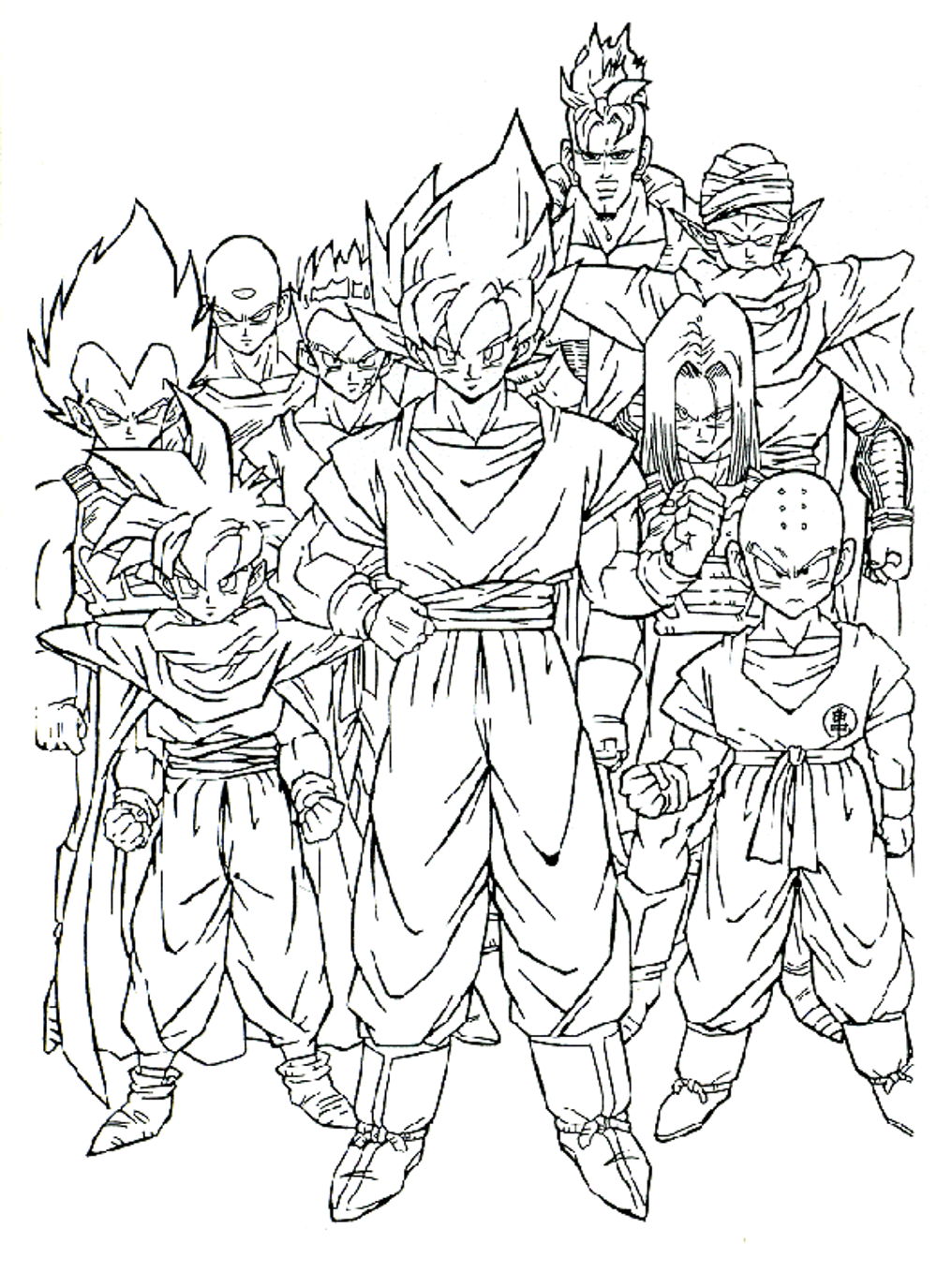 Dragon Ball Z Coloring Pages Printable Bestappsforkids Com