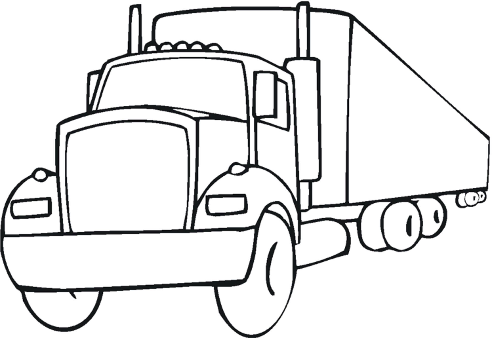 easy fire truck coloring pages