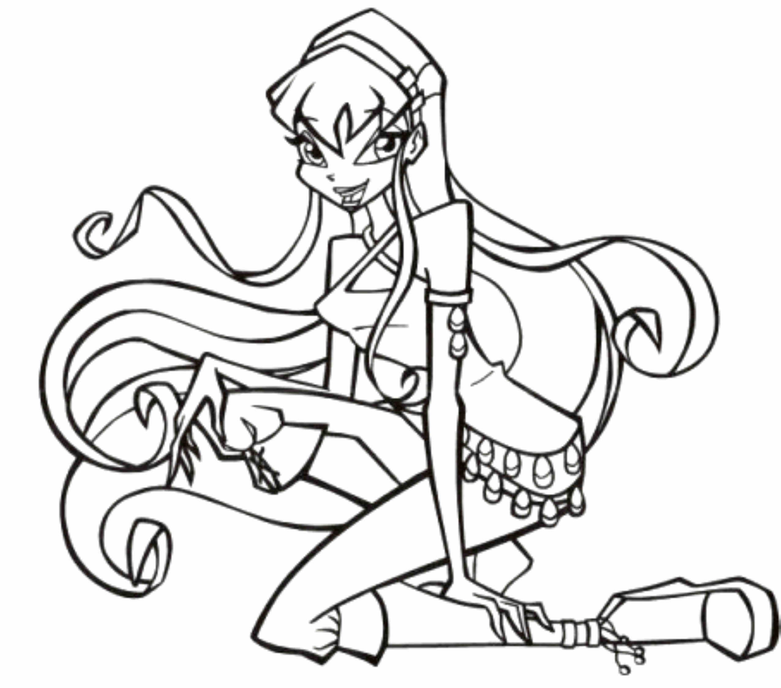 Print Download Winx Club Coloring Pages Popular