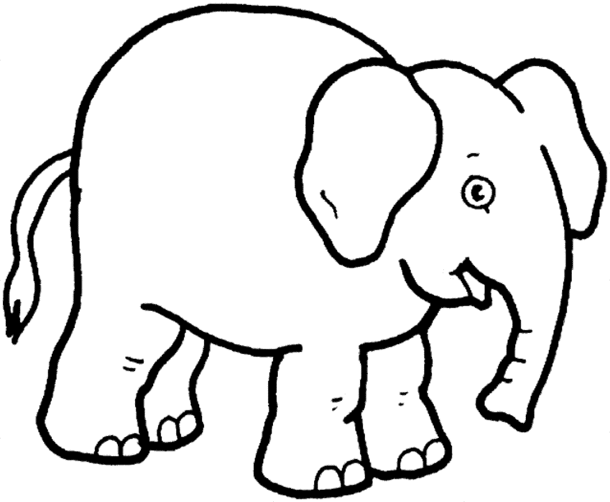 Print & Download - Teaching Kids through Elephant Coloring Pages