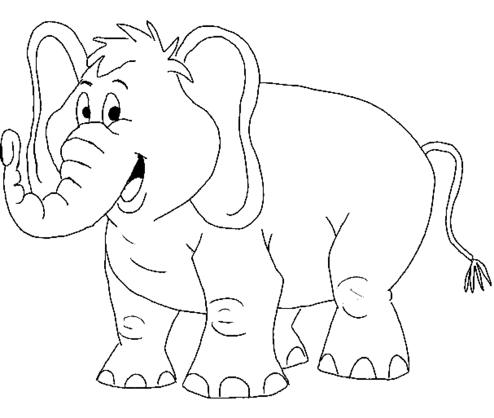 Download Print & Download - Teaching Kids through Elephant Coloring Pages