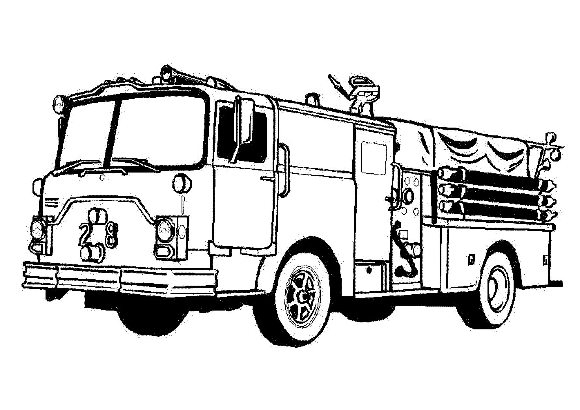 fire truck coloring sheets printable