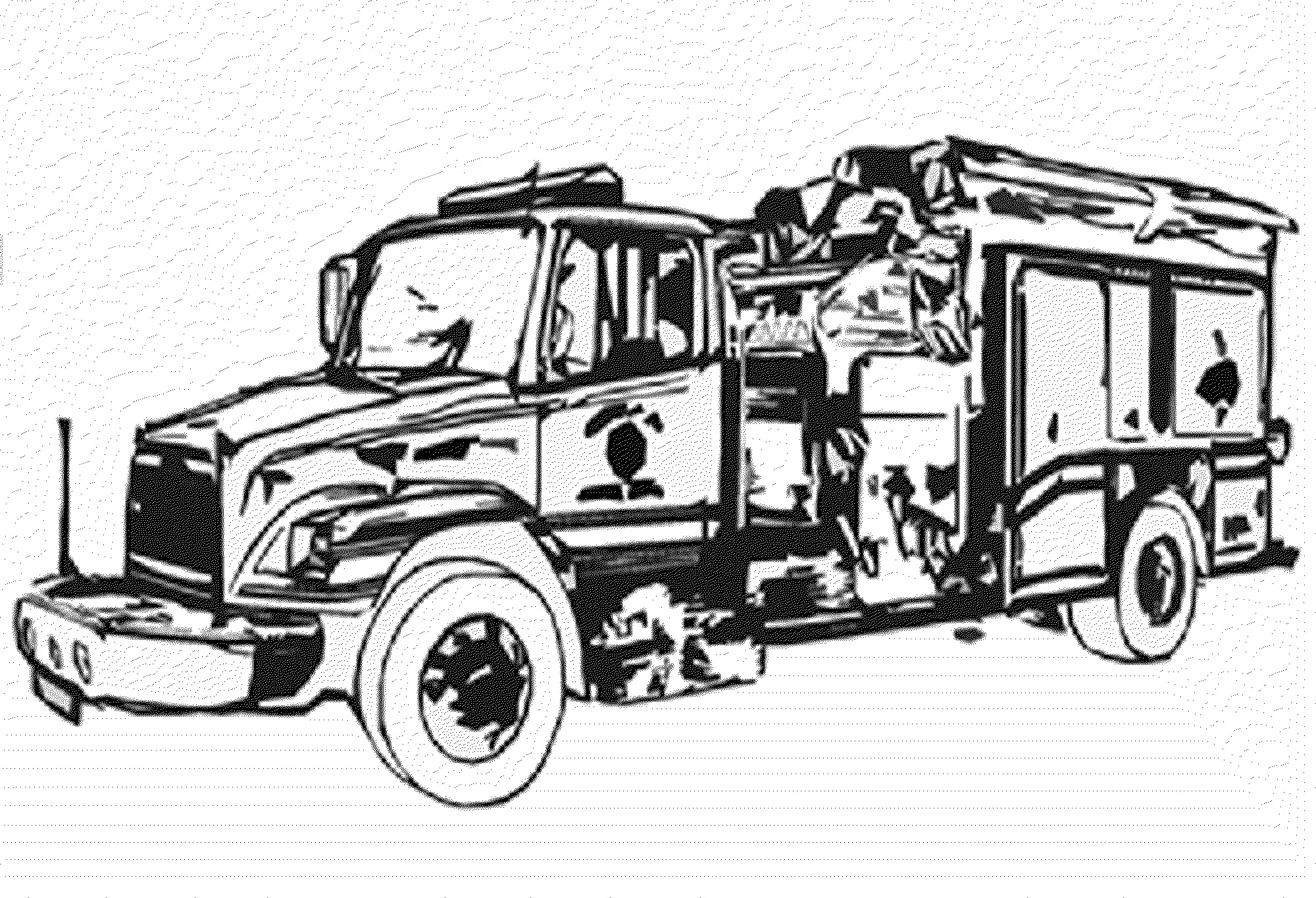 Print Download Educational Fire Truck Coloring Pages