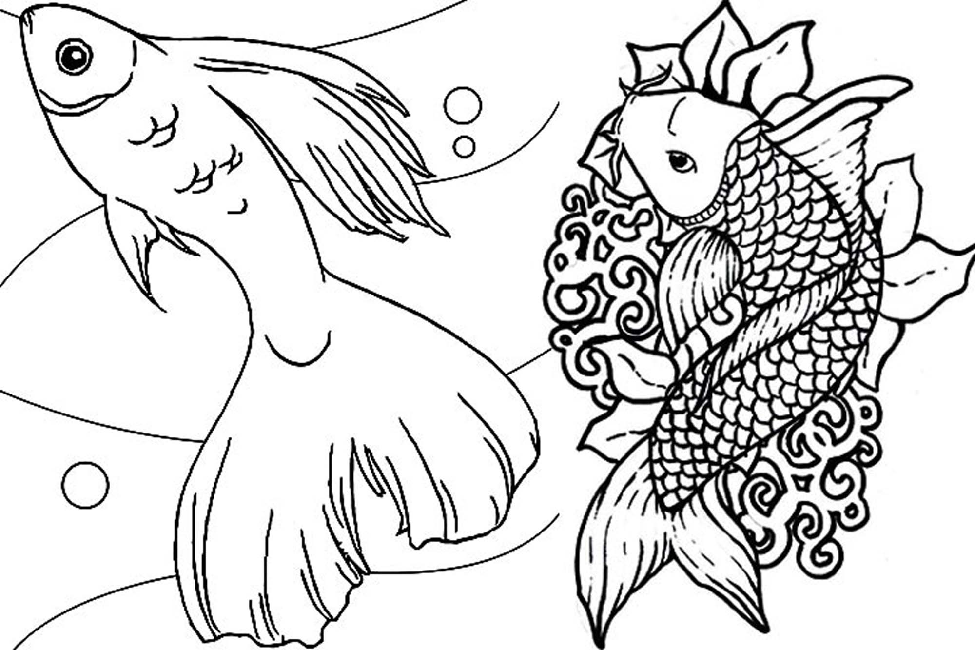 Print & Download - Cute and Educative Fish Coloring Pages