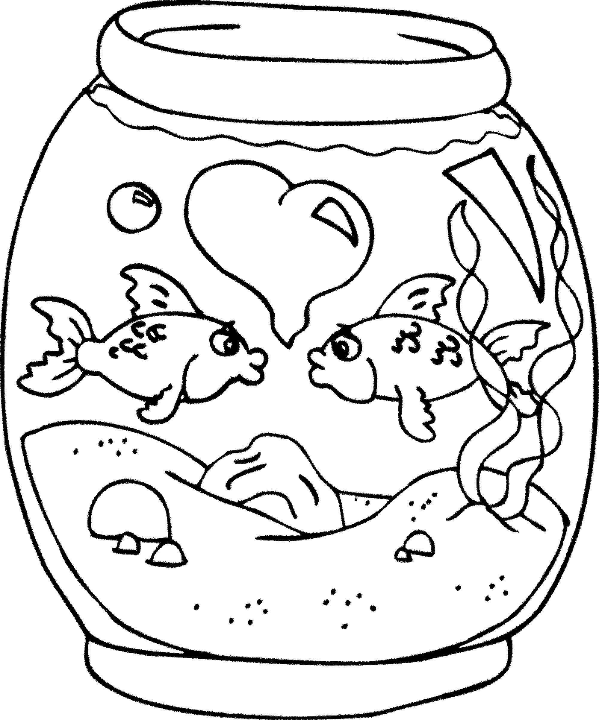 fish tank coloring pages